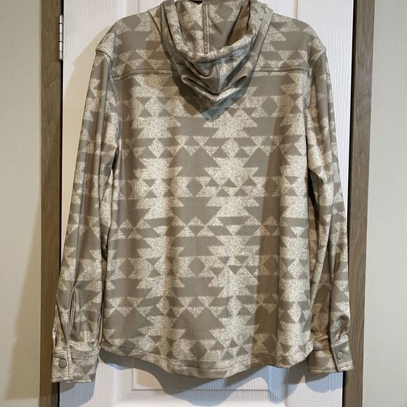 Aztec Pattern Mens Shaket Button Up Hoodie Size Small - Picture 4 of 7